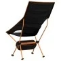 Sillas de camping plegables 2 uds tela Oxford y aluminio negro de vidaXL, Mobiliario de camping - Ref: Foro24-366545, Precio:...