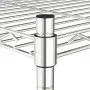 Estantería de 4 niveles con ruedas cromado 90x35x142 cm 200 kg de vidaXL, Estanterías industriales - Ref: Foro24-324627, Prec...