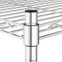 Estantería de 4 niveles con ruedas cromado 90x35x142 cm 200 kg by vidaXL, Industrial shelving - Ref: Foro24-324627, Price: 13...