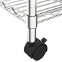 Estantería de 4 niveles con ruedas cromado 90x35x142 cm 200 kg by vidaXL, Industrial shelving - Ref: Foro24-324627, Price: 13...