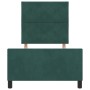 Estructura de cama Verde oscuro 100 x 200 cm Terciopelo