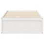 Estructura de cama madera maciza de pino blanco 90x190 cm de vidaXL, Camas y somieres - Ref: Foro24-846844, Precio: 148,82 €,...
