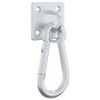 Ösenplatte mit Karabiner 3 Stück drehbar 360° Silberstahl von vidaXL, Zubehör für Pferdezügel - Ref: Foro24-172474, Preis: 22...