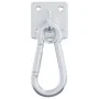 Ösenplatte mit Karabiner 3 Stück drehbar 360° Silberstahl von vidaXL, Zubehör für Pferdezügel - Ref: Foro24-172474, Preis: 21...