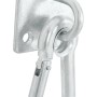 Ösenplatte mit Karabiner 3 Stück drehbar 360° Silberstahl von vidaXL, Zubehör für Pferdezügel - Ref: Foro24-172474, Preis: 22...