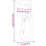 Ösenplatte mit Karabiner 3 Stück drehbar 360° Silberstahl von vidaXL, Zubehör für Pferdezügel - Ref: Foro24-172474, Preis: 22...