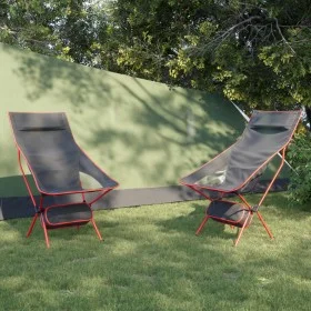 Folding camping chairs 2 pcs Oxford fabric and black aluminum by vidaXL, camping furniture - Ref: Foro24-366546, Price: 100,6...