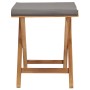 Klappstühle 2 Stk. massives Teakholz und dunkelgrauer Stoff von vidaXL, Gartenstühle - Ref: Foro24-310670, Preis: 89,96 €, Ra...
