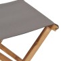 Klappstühle 2 Stk. massives Teakholz und dunkelgrauer Stoff von vidaXL, Gartenstühle - Ref: Foro24-310670, Preis: 89,96 €, Ra...
