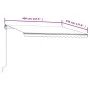 Manual retractable awning in orange and brown, 400x350 cm. by vidaXL, Awnings - Ref: Foro24-3068990, Price: 451,00 €, Discoun...