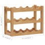 Weinregal für 12 Flaschen aus massiver Eiche 47x21x36 cm. von vidaXL, Weinregale - Ref: Foro24-289202, Preis: 32,25 €, Rabatt: %