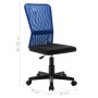 Silla de oficina de tela de malla negra y azul 44x52x100 cm von vidaXL, Bürostühle - Ref: Foro24-289511, Preis: 73,82 €, Raba...