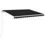 Manual retractable awning with anthracite LED 350x250 cm by vidaXL, Awnings - Ref: Foro24-3068884, Price: 268,87 €, Discount: %
