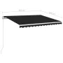 Manual retractable awning with anthracite LED 350x250 cm by vidaXL, Awnings - Ref: Foro24-3068884, Price: 268,87 €, Discount: %