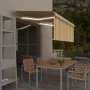Manual retractable awning with blinds and yellow/white LED 3.5x2.5 m by vidaXL, Awnings - Ref: Foro24-3069283, Price: 287,06 ...