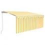 Manual retractable awning with blinds and yellow/white LED 3.5x2.5 m by vidaXL, Awnings - Ref: Foro24-3069283, Price: 287,06 ...