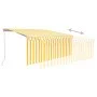 Manual retractable awning with blinds and yellow/white LED 3.5x2.5 m by vidaXL, Awnings - Ref: Foro24-3069283, Price: 287,06 ...