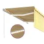 Manual retractable awning with blinds and yellow/white LED 3.5x2.5 m by vidaXL, Awnings - Ref: Foro24-3069283, Price: 287,06 ...