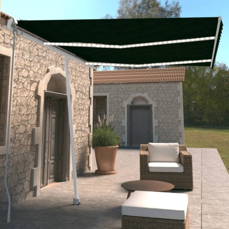 Toldo retráctil manual con LED antracita 350x250 cm de vidaXL, Toldos - Ref: Foro24-3069524, Precio: 396,80 €, Descuento: %
