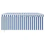 Manual retractable awning with blind and blue and white LED 3x2.5 m by vidaXL, Awnings - Ref: Foro24-3069281, Price: 308,13 €...