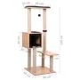 Cat scratching post with sisal scratching mat 129 cm by vidaXL, Cat furniture - Ref: Foro24-170918, Price: 108,51 €, Discount: %