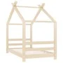 Estructura de cama infantil de madera maciza de pino 70x140 cm de vidaXL, Cunas y camas para niños - Ref: Foro24-289607, Prec...