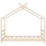 Estructura de cama infantil de madera maciza de pino 70x140 cm de vidaXL, Cunas y camas para niños - Ref: Foro24-289607, Prec...