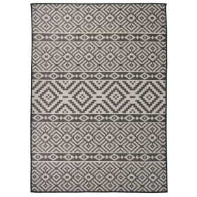 Schwarz gestreifter flachgewebter Outdoor-Teppich 200x280 cm von vidaXL, Teppiche - Ref: Foro24-340854, Preis: 101,52 €, Raba...