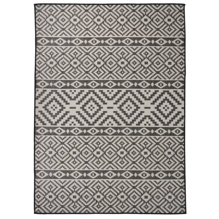Alfombra de exterior de tejido plano rayas negras 200x280 cm de vidaXL, Alfombras - Ref: Foro24-340854, Precio: 97,01 €, Desc...