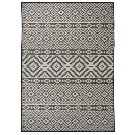 Black striped flat weave outdoor rug 200x280 cm by vidaXL, Rugs - Ref: Foro24-340854, Price: 94,11 €, Discount: %