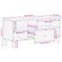 Massives TV-Möbel aus Mangoholz, 100x33x46 cm. von vidaXL, TV-Möbel - Ref: Foro24-358336, Preis: 61,52 €, Rabatt: %