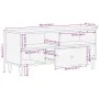 Mueble de TV madera maciza de mango 100x33x46 cm de vidaXL, Muebles TV - Ref: Foro24-358336, Precio: 61,52 €, Descuento: %