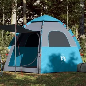 Tienda de campaña cabaña 4 personas apertura rápida azul by vidaXL, tents - Ref: Foro24-4005333, Price: 107,50 €, Discount: %