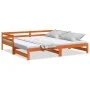 Sofá cama nido madera maciza de pino marrón cera 90x200 cm de vidaXL, Camas y somieres - Ref: Foro24-847159, Precio: 161,40 €...
