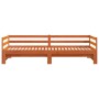 Sofá cama nido madera maciza de pino marrón cera 90x200 cm