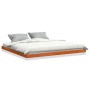 Wax brown pine solid wood bed frame 120x200 cm by vidaXL, Beds and slatted bases - Ref: Foro24-847146, Price: 137,48 €, Disco...