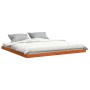 Wax brown pine solid wood bed frame 120x200 cm by vidaXL, Beds and slatted bases - Ref: Foro24-847146, Price: 137,48 €, Disco...