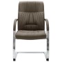 Silla de oficina voladiza de tela gris taupe de vidaXL, Sillas de oficina - Ref: Foro24-289340, Precio: 112,25 €, Descuento: %