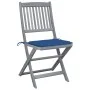 Folding garden chairs 2 units with solid acacia wood cushions by vidaXL, Garden chairs - Ref: Foro24-3064546, Price: 124,51 €...
