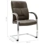Freischwinger-Bürostuhl aus taupegrauem Stoff von vidaXL, Bürostühle - Ref: Foro24-289340, Preis: 110,55 €, Rabatt: %