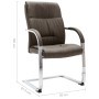 Freischwinger-Bürostuhl aus taupegrauem Stoff von vidaXL, Bürostühle - Ref: Foro24-289340, Preis: 112,34 €, Rabatt: %