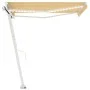 Manual retractable awning with yellow and white LED lights 350x250 cm by vidaXL, Awnings - Ref: Foro24-3069523, Price: 370,31...