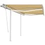 Toldo manual retráctil con luz LED amarillo y blanco 3,5x2,5 m de vidaXL, Toldos - Ref: Foro24-3069923, Precio: 351,99 €, Des...