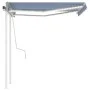 Retractable manual awning with blue and white LED light 3.5x2.5 m by vidaXL, Awnings - Ref: Foro24-3069921, Price: 372,72 €, ...