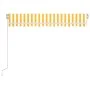 Retractable manual awning with yellow and white LED lights 350x250 cm by vidaXL, Awnings - Ref: Foro24-3068883, Price: 255,24...