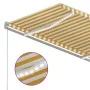 Retractable manual awning with yellow and white LED lights 350x250 cm by vidaXL, Awnings - Ref: Foro24-3068883, Price: 255,24...