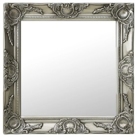 Baroque style silver wall mirror 50x50 cm by vidaXL, Mirrors - Ref: Foro24-320314, Price: 47,98 €, Discount: %
