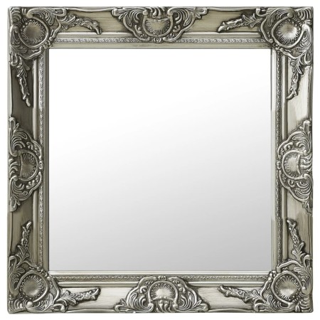 Baroque style silver wall mirror 50x50 cm by vidaXL, Mirrors - Ref: Foro24-320314, Price: 47,98 €, Discount: %