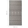 Alfombra de exterior de tejido plano rayas negras 100x200 cm de vidaXL, Alfombras - Ref: Foro24-340850, Precio: 44,99 €, Desc...