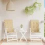 High back chair cushions 2 pcs beige melange fabric 120x50x4cm by vidaXL, Cushions for chairs and sofas - Ref: Foro24-4002421...